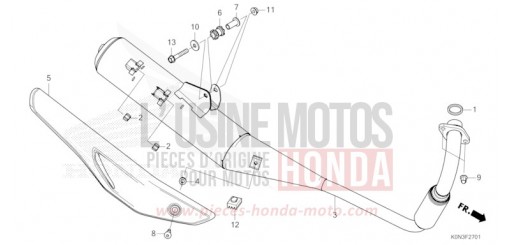 EXHAUST MUFFLER (CBF125ME) CBF125MER de 2024
